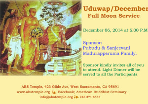 Uduwap Full Moon Poya Puja | American Buddhist Seminary